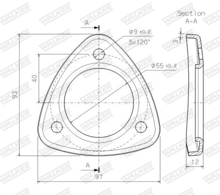 Walker Uitlaatpakking 82509