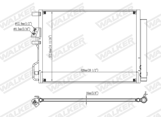 Walker Condensor, airconditioning WCD00030
