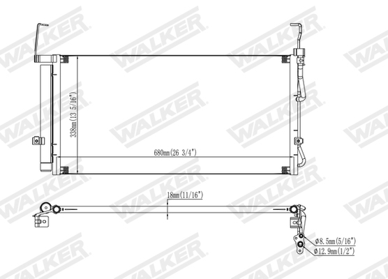 Walker Condensor, airconditioning WCD00061