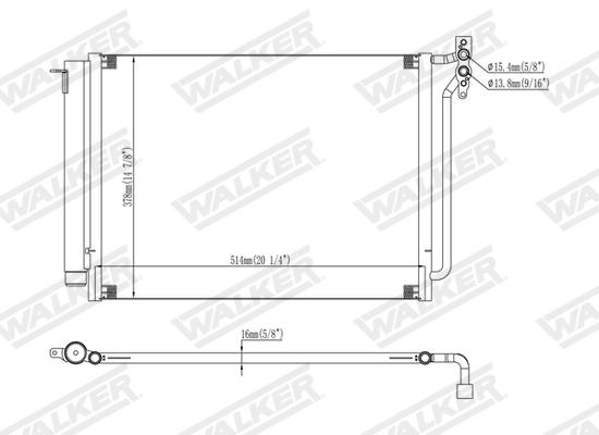 Walker Condensor, airconditioning WCD00074
