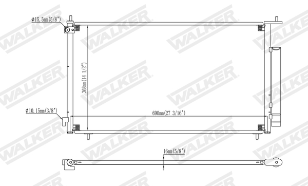 Walker Condensor, airconditioning WCD00076