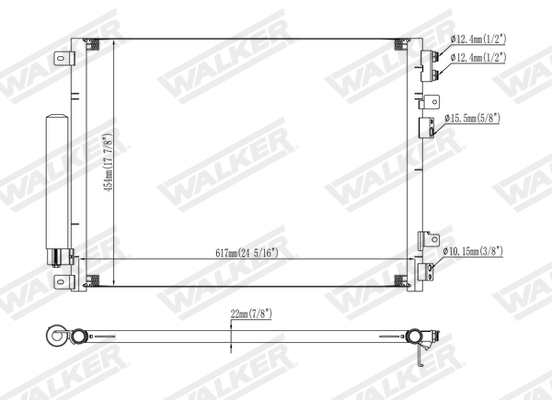Walker Condensor, airconditioning WCD00084