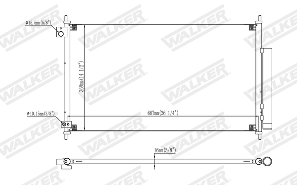 Walker Condensor, airconditioning WCD00102