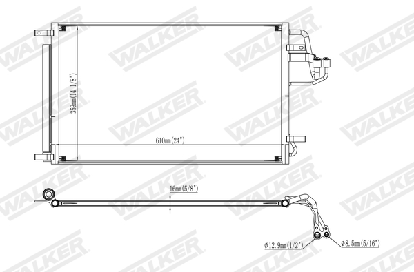 Walker Condensor, airconditioning WCD00104