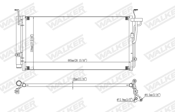 Walker Condensor, airconditioning WCD00108