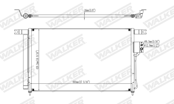 Walker Condensor, airconditioning WCD00125