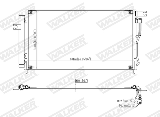 Walker Condensor, airconditioning WCD00129