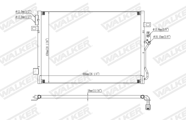 Walker Condensor, airconditioning WCD00154
