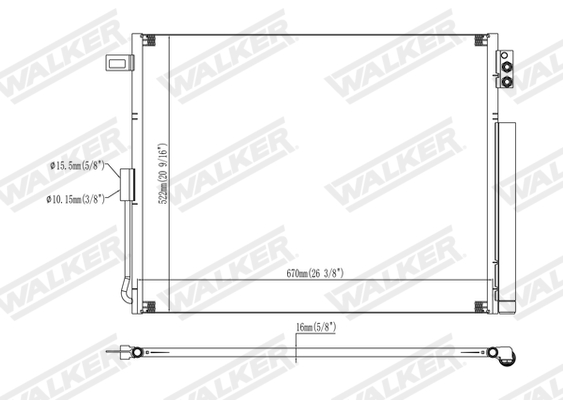 Walker Condensor, airconditioning WCD00171