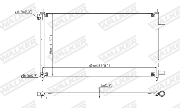 Walker Condensor, airconditioning WCD00178