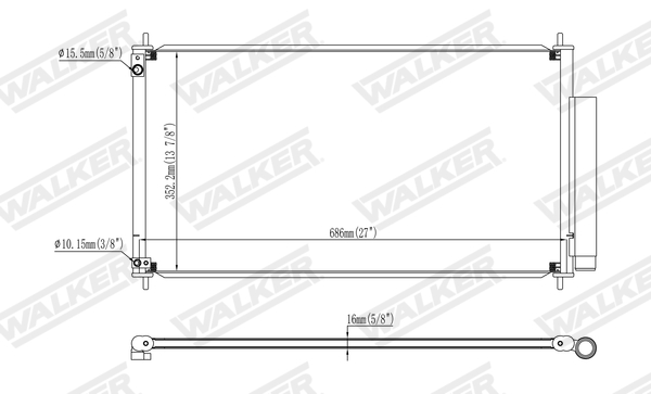 Walker Condensor, airconditioning WCD00180