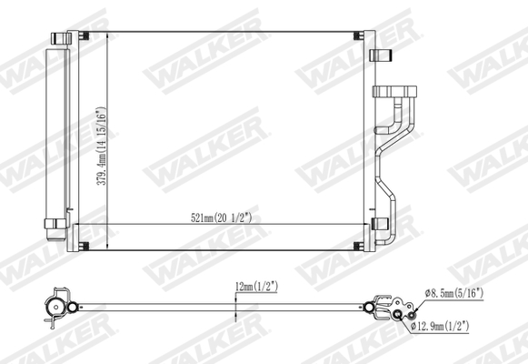 Walker Condensor, airconditioning WCD00186