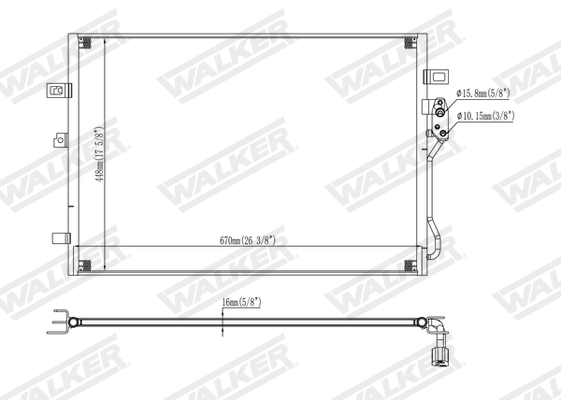 Walker Condensor, airconditioning WCD00192