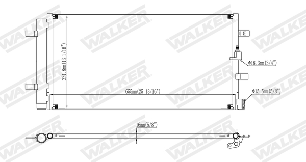 Walker Condensor, airconditioning WCD00215