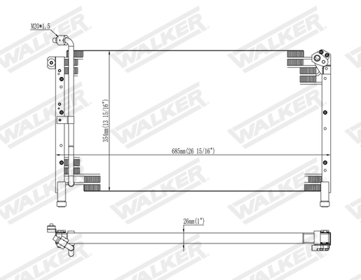Walker Condensor, airconditioning WCD00227
