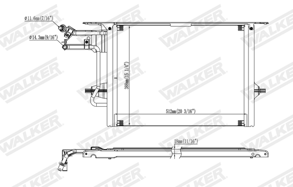 Walker Condensor, airconditioning WCD00245