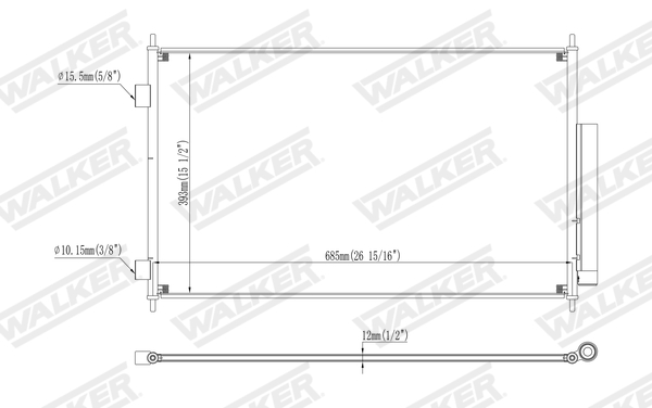Walker Condensor, airconditioning WCD00270