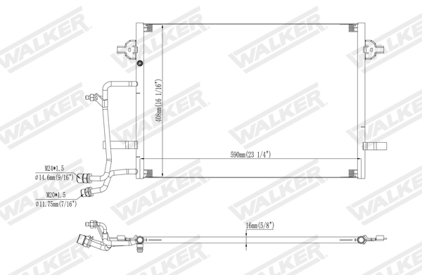 Walker Condensor, airconditioning WCD00275