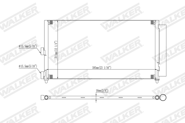 Walker Condensor, airconditioning WCD00309