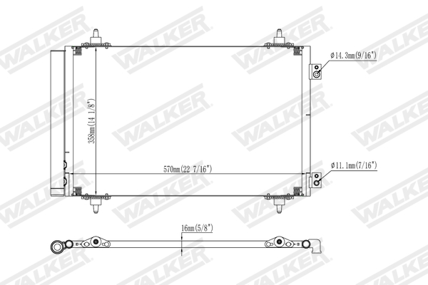 Walker Condensor, airconditioning WCD00326