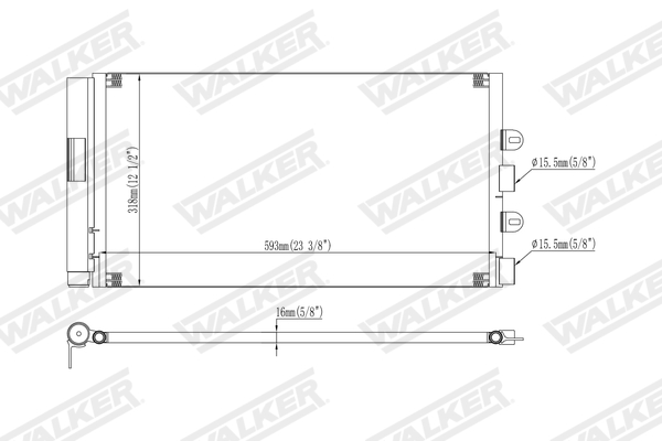 Walker Condensor, airconditioning WCD00337