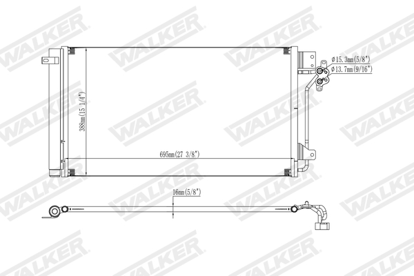 Walker Condensor, airconditioning WCD00338
