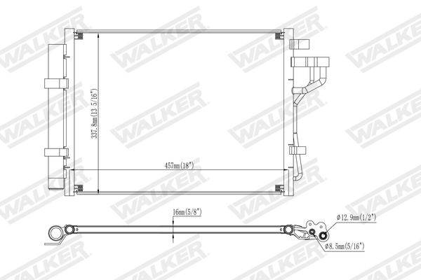 Walker Condensor, airconditioning WCD00339