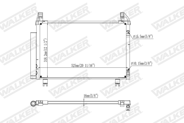 Walker Condensor, airconditioning WCD00344