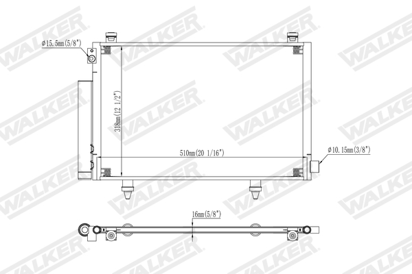 Walker Condensor, airconditioning WCD00345