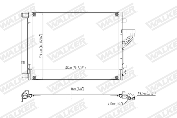 Walker Condensor, airconditioning WCD00354