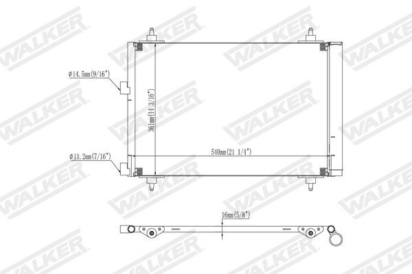 Walker Condensor, airconditioning WCD00360