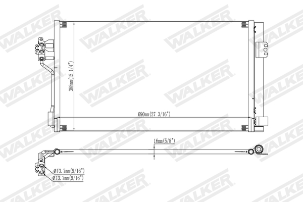 Walker Condensor, airconditioning WCD00373