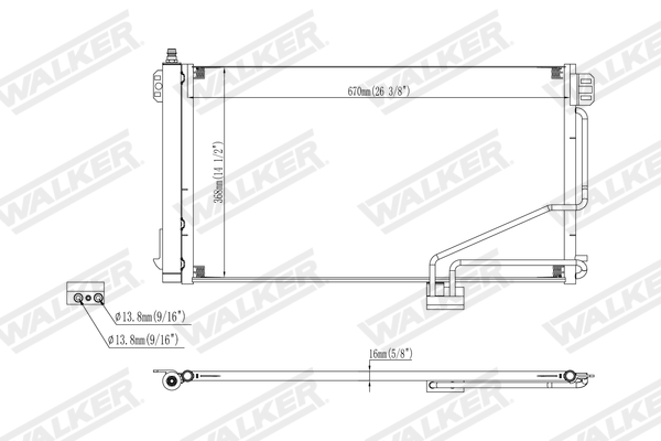 Walker Condensor, airconditioning WCD00376