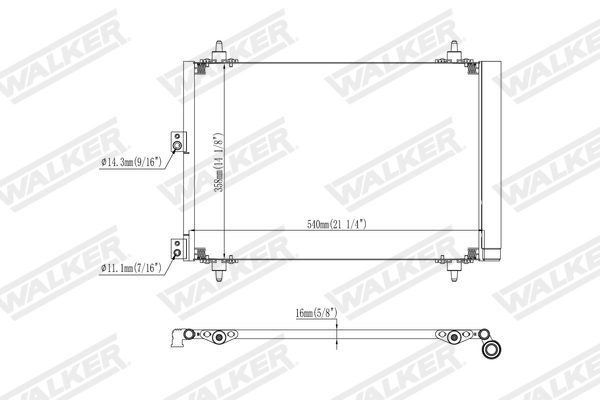 Walker Condensor, airconditioning WCD00380