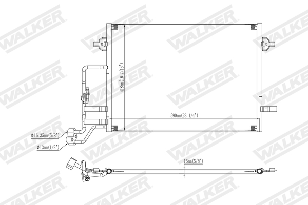 Walker Condensor, airconditioning WCD00381