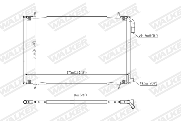 Walker Condensor, airconditioning WCD00395