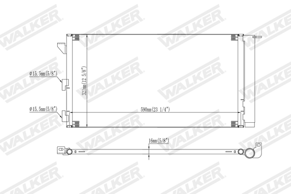 Walker Condensor, airconditioning WCD00397