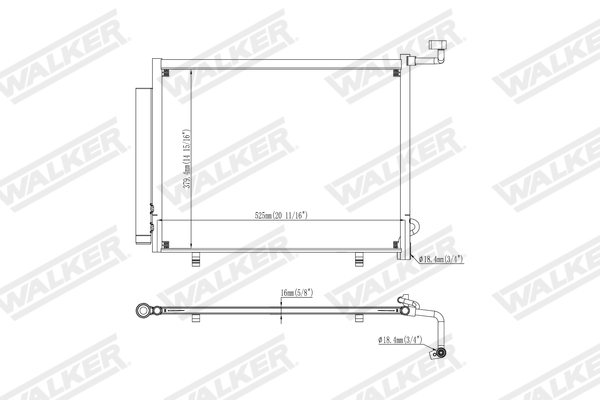 Walker Condensor, airconditioning WCD00402