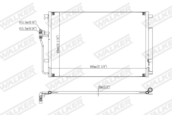 Walker Condensor, airconditioning WCD00409