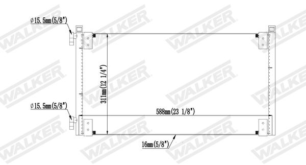 Walker Condensor, airconditioning WCD00443