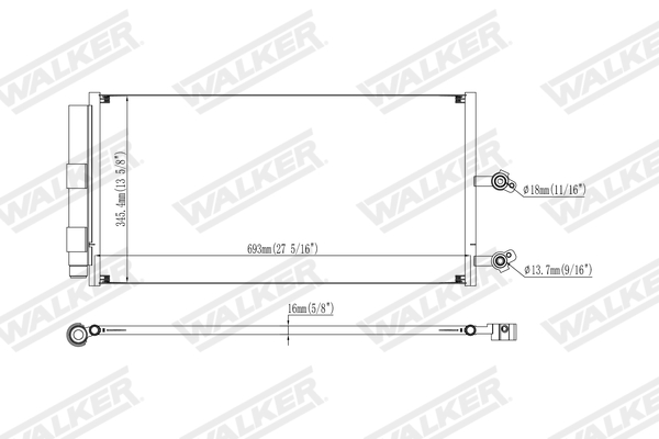 Walker Condensor, airconditioning WCD00447