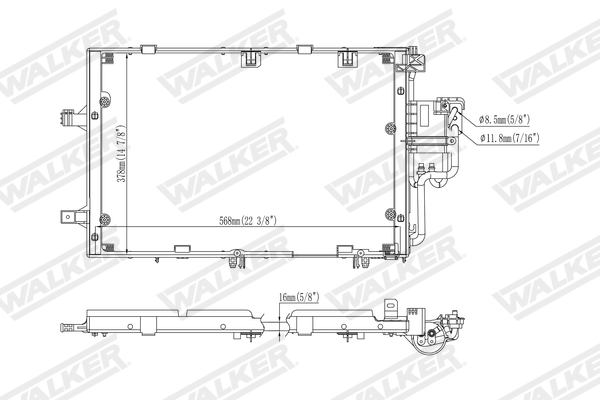 Walker Condensor, airconditioning WCD00450