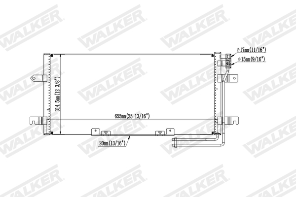 Walker Condensor, airconditioning WCD00460