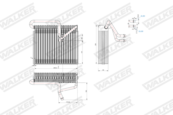 Walker Verdamper, airconditioning WEV00103