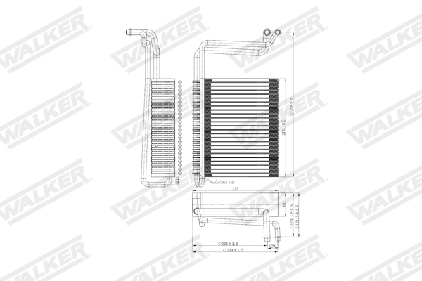 Walker Verdamper, airconditioning WEV00114