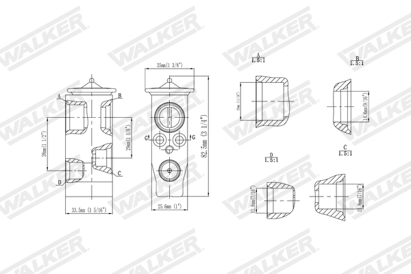 Walker Expansieventiel, airconditioning WEX00000