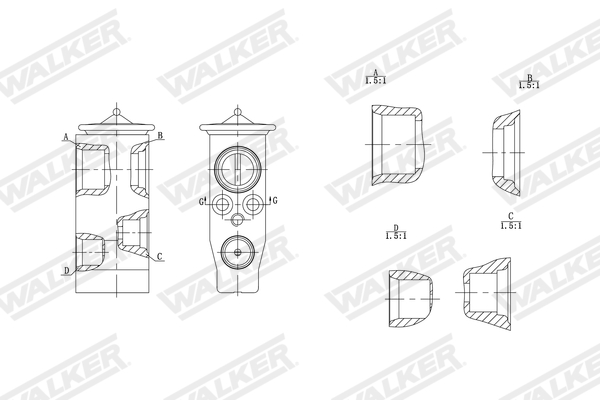 Walker Expansieventiel, airconditioning WEX00000
