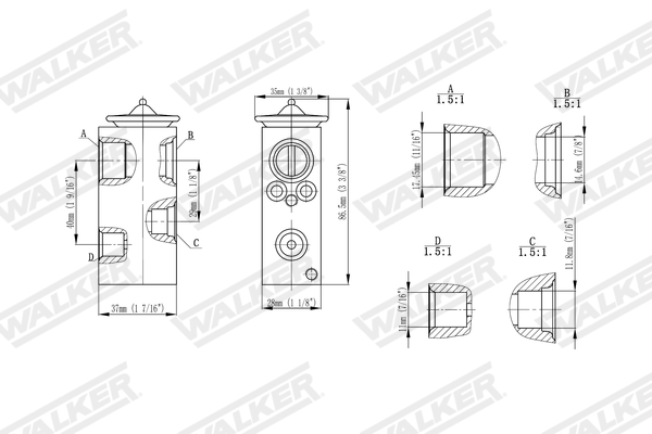 Walker Expansieventiel, airconditioning WEX00002