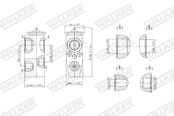 Walker Expansieventiel, airconditioning WEX00005