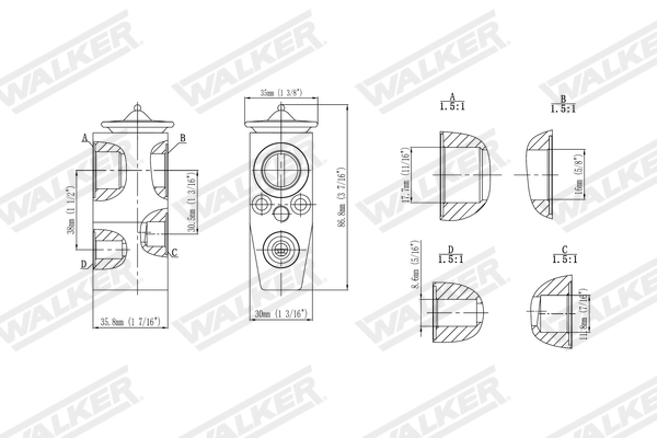 Walker Expansieventiel, airconditioning WEX00006
